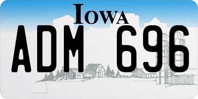 IA license plate ADM696