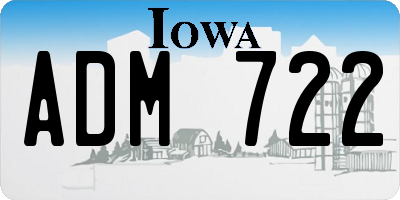 IA license plate ADM722