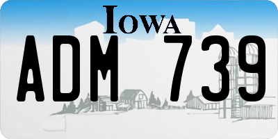 IA license plate ADM739