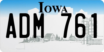 IA license plate ADM761