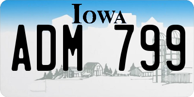 IA license plate ADM799