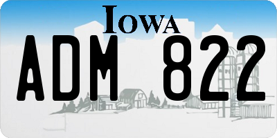 IA license plate ADM822