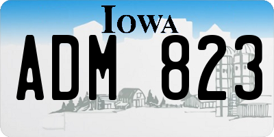 IA license plate ADM823