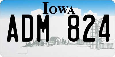 IA license plate ADM824