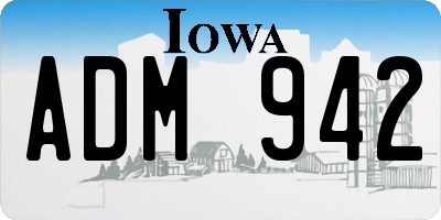 IA license plate ADM942