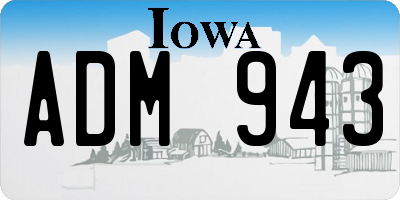 IA license plate ADM943