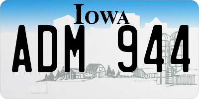 IA license plate ADM944