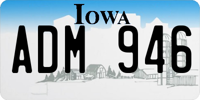 IA license plate ADM946