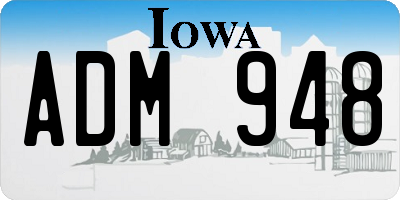 IA license plate ADM948