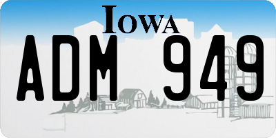 IA license plate ADM949