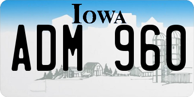 IA license plate ADM960