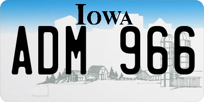 IA license plate ADM966