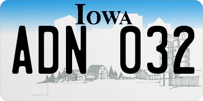 IA license plate ADN032