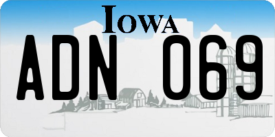 IA license plate ADN069