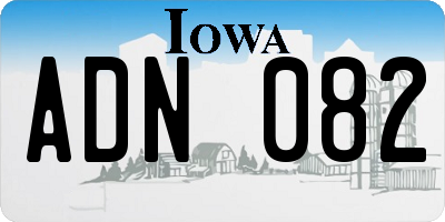IA license plate ADN082