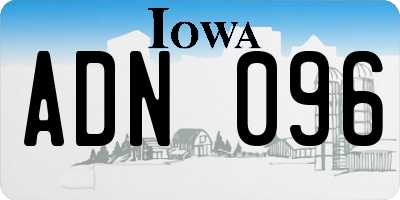 IA license plate ADN096