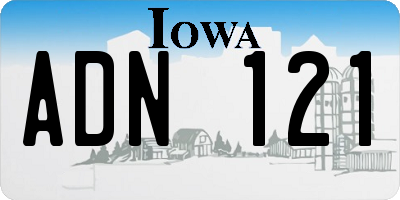 IA license plate ADN121