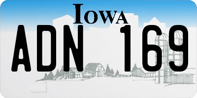IA license plate ADN169
