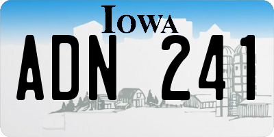 IA license plate ADN241