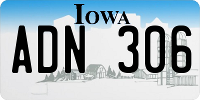 IA license plate ADN306