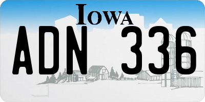 IA license plate ADN336