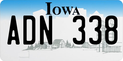 IA license plate ADN338