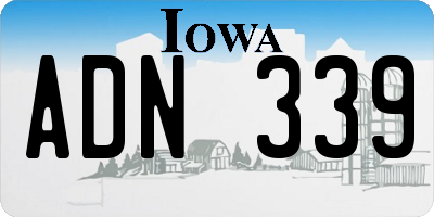 IA license plate ADN339
