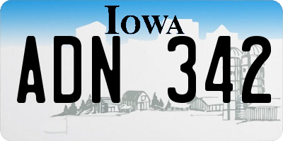 IA license plate ADN342