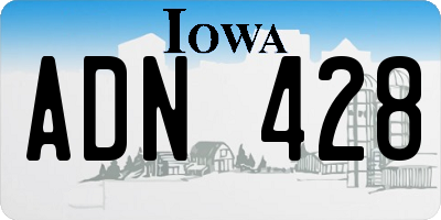 IA license plate ADN428