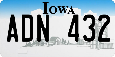 IA license plate ADN432