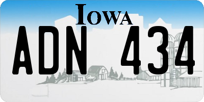 IA license plate ADN434