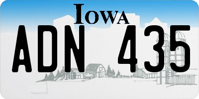 IA license plate ADN435