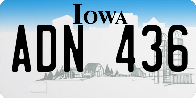 IA license plate ADN436