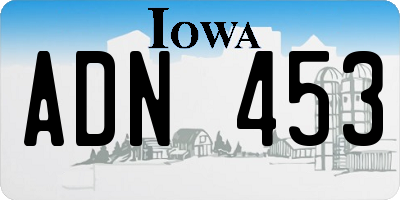 IA license plate ADN453