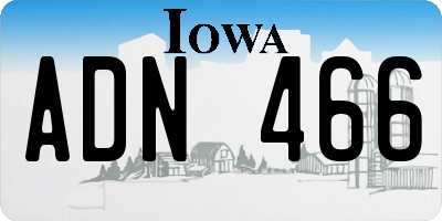 IA license plate ADN466