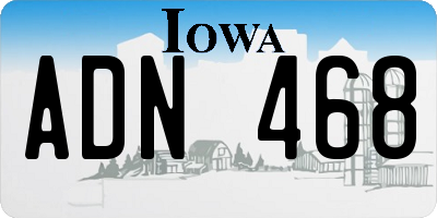 IA license plate ADN468