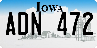 IA license plate ADN472