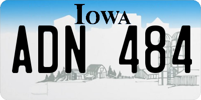 IA license plate ADN484