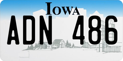 IA license plate ADN486