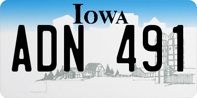 IA license plate ADN491
