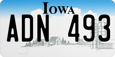 IA license plate ADN493