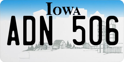 IA license plate ADN506