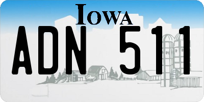 IA license plate ADN511