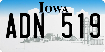 IA license plate ADN519