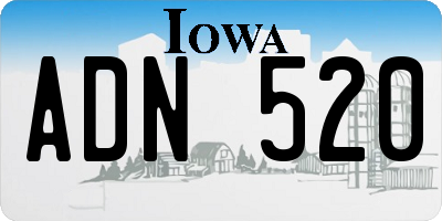 IA license plate ADN520