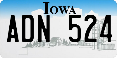 IA license plate ADN524