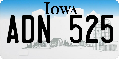IA license plate ADN525