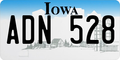IA license plate ADN528