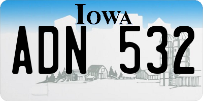 IA license plate ADN532