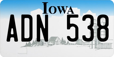 IA license plate ADN538